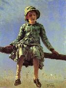 Ilya Yefimovich Repin Dragonfly. Portrait of Vera Repina oil